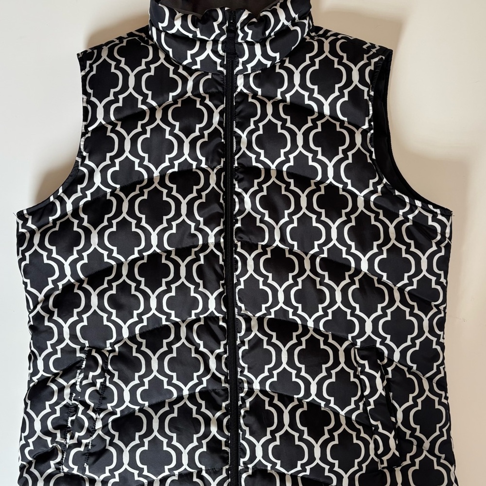 Lands' End Monochrome Geometric Vest